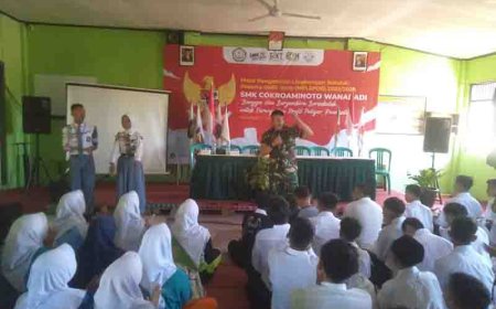 Tanamkan Displin sejak Dini Anggota Koramil 03/Wandadi  Beri Materi Wasbang dan PBB