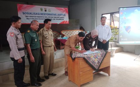Danramil 03/ Wanadadi Hadiri Acara Sosialisasi Restorative Justice di wilayah Kecamatan Wandadi