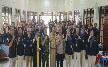 Anggota Koramil 03/Wanadadi Hadiri Pelantikan Dan Pembekalan Pengawas TPS