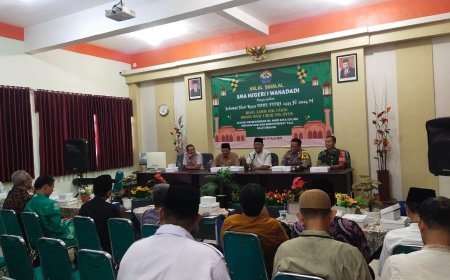 Babinsa Koramil 03/ Wanadadi Menghadiri Silaturahmi Halal Bihalal SMA N 1 Wanadadi   