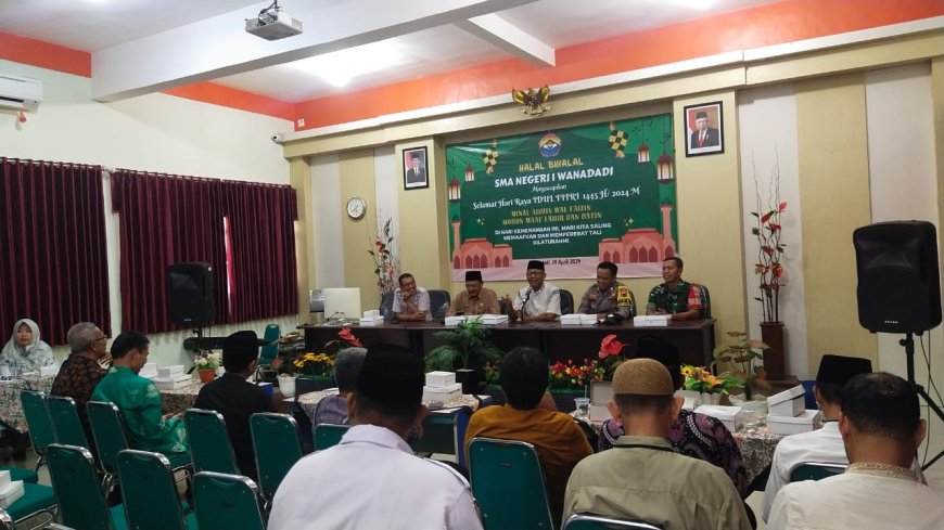 Babinsa Koramil 03/ Wanadadi Menghadiri Silaturahmi Halal Bihalal SMA N 1 Wanadadi   