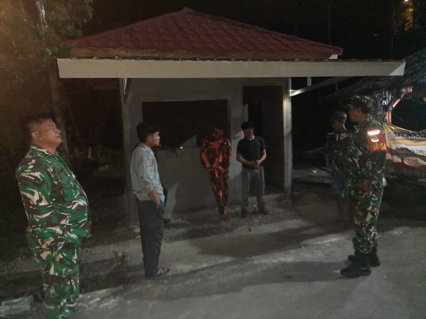 Serka Sudaryo Pantau Siskamling Bersama Pemuda Pancasila, Keamanan Lingkungan Tetap Terjaga Meski Pos Kamling Direhabilitasi